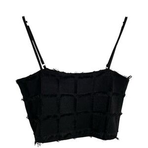 Luvalot Chic Women's Crop Top With Spaghetti Straps Size 8 witchy window pane